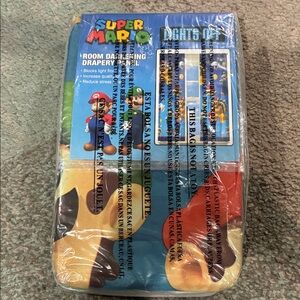 Super Mario Room Darkening Drapery Panel - Blue & Multi 2015
